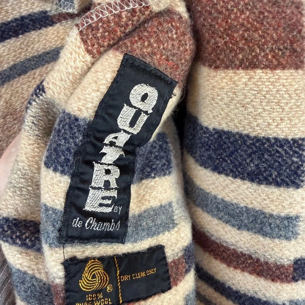 *RARE!* 70s Vintage Wrap Indian Blanket Coat by Quarte by de Champs - Picture 5 of 7